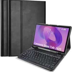 ProCase Case with Keyboard for Lenovo Idea Tab 11" / K11 Gen 2 (2025), PU Leather Case with Magnetically Detachable Wireless Keyboard for 11" Lenovo Idea Tab 2025 (TB-336ZU/336FU) Release -Black